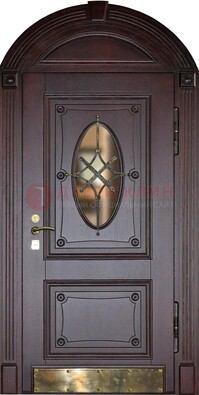 Арочная металлическая дверь с виноритом ДА-38 в Зеленограде