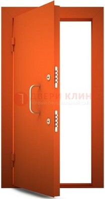 Оранжевая стальная бронированная дверь с нитроэмалью ДБ-2 в Зеленограде