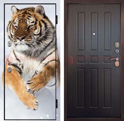 Металлическая дверь с фотопечатью тигра ДФ-1 в Зеленограде