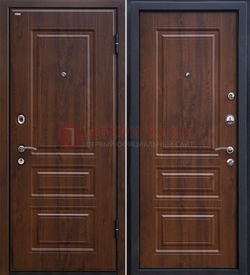 Темная металлическая дверь с МДФ ДМ-140 в Зеленограде