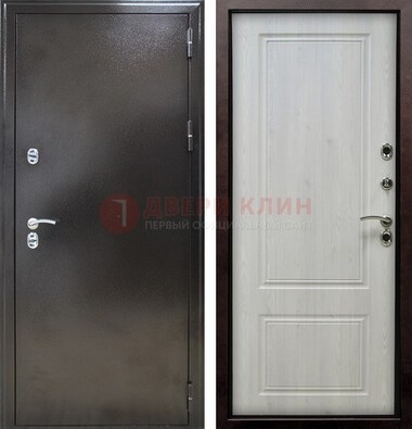 Коричневая железная дверь с МДФ ДМ-170 