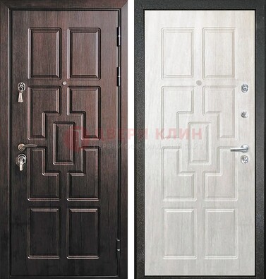 Темная металлическая дверь с МДФ ДМ-2 в Зеленограде