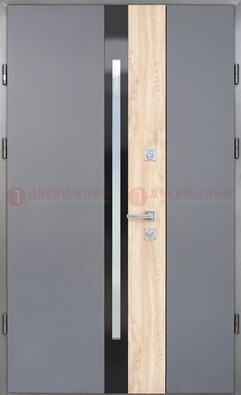 Полуторная металлическая дверь с МДФ ДМ-503 в Зеленограде
