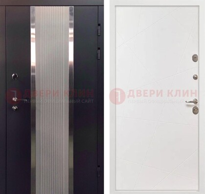 Темная металлическая дверь в квартиру МДФ с двух сторон ДМ-512 в Зеленограде