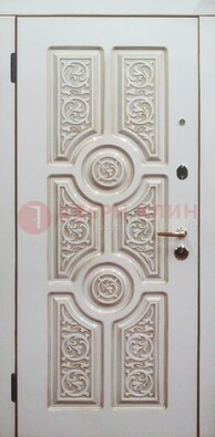 Уличная белая дверь для загородного дома с МДФ ДМ-529 в Зеленограде