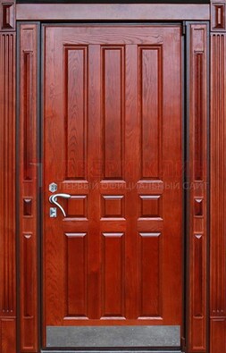 Красная входная дверь для улицы с МДФ ДМ-532 в Зеленограде