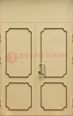 Светлая двухстворчатая дверь для загородного дома с МДФ ДМ-534 в Зеленограде