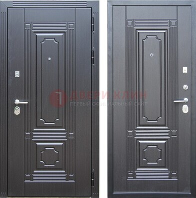 Декоративная серая металлическая дверь с МДФ ДМ-57 в Зеленограде
