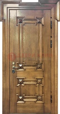 Филенчатая железная дверь с массивом дуба ДМД-56 в Зеленограде