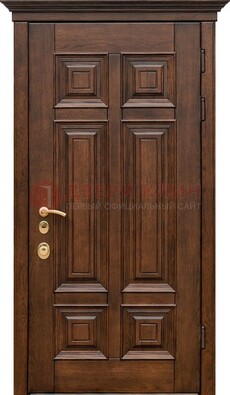 Филенчатая железная дверь с массивом дуба ДМД-68 в Зеленограде