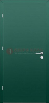 Зеленая стальная дверь с нитроэмалью ДН-6 в Зеленограде