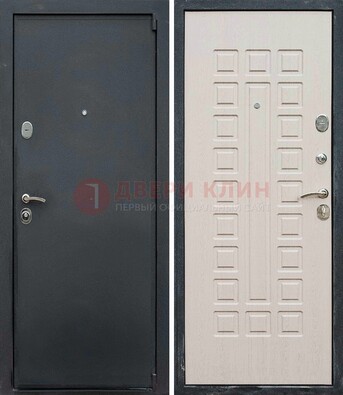 Черная металлическая дверь с порошковым покрытием ДП-101 в Зеленограде