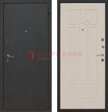 Серая входная дверь с порошковым покрытием МДФ внутри ДП-129 в Зеленограде