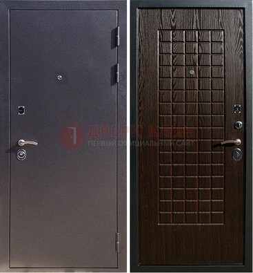 Серая металлическая дверь с порошковым напылением ДП-153 в Зеленограде
