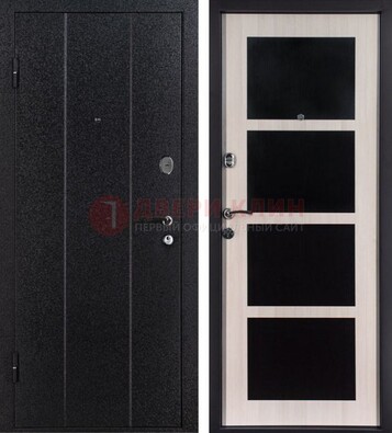 Черная металлическая дверь с порошковым напылением ДП-176 в Зеленограде