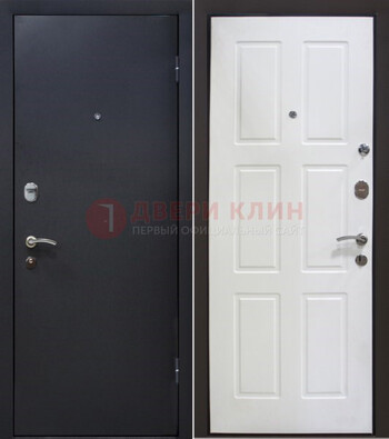 Черная металлическая дверь с порошковым покрытием ДП-193 в Зеленограде