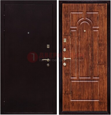 Темная железная дверь с порошковым покрытием ДП-194 в Зеленограде