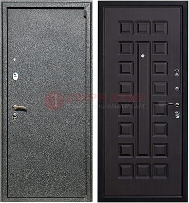 Черная стальная дверь с порошковым покрытием ДП-196 в Зеленограде