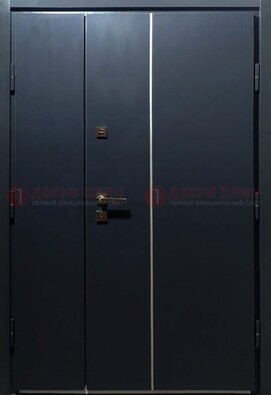 Темная металлическая дверь с порошковым покрытием ДП-220 в Зеленограде