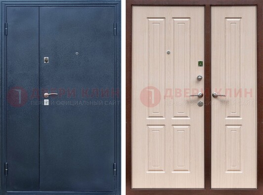 Двустворчатая стальная дверь с порошковым напылением и МДФ ДП-239 в Зеленограде