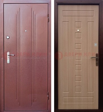 Стальная дверь с порошковым напыление цвета медный антик ДП-249 в Одинцово