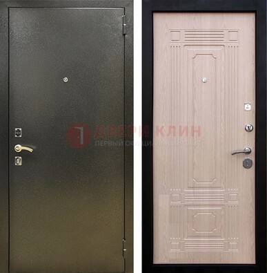 Входная темно-серая дверь с порошковым напылением и МДФ ДП-273 в Зеленограде