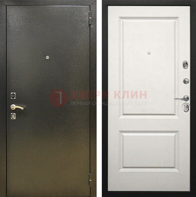 Металлическая темная дверь с порошковым напылением и классической МДФ ДП-298 в Зеленограде
