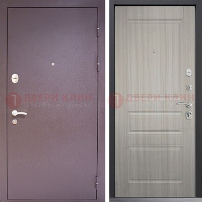 Темная стальная дверь с порошковым окрасом и МДФ ДП-310 в Зеленограде