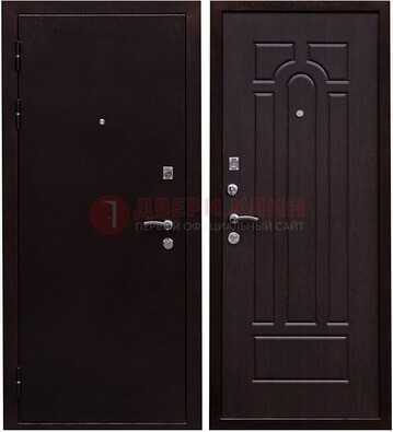 Черная стальная дверь с порошковым покрытием ДП-35 в Ульяновске