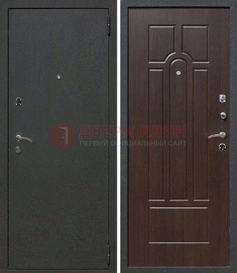 Черная металлическая дверь с порошковым окрасом ДП-47 в Зеленограде