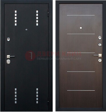 Черная металлическая дверь с порошковым окрасом ДП-62 в Зеленограде