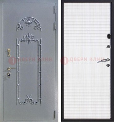 Черная входная дверь с порошковым покрытием ДП-67 в Зеленограде
