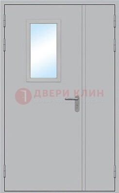 Белая входная противопожарная дверь со стеклянной вставкой ДПП-10 в Зеленограде