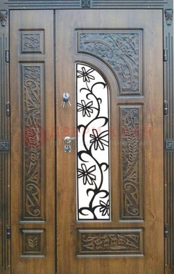 Морозостойкая металлическая парадная дверь ДПР-12 в Зеленограде
