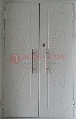 Парадная двухстворчатая дверь с фрезерованным МДФ ДПР-14 в Зеленограде