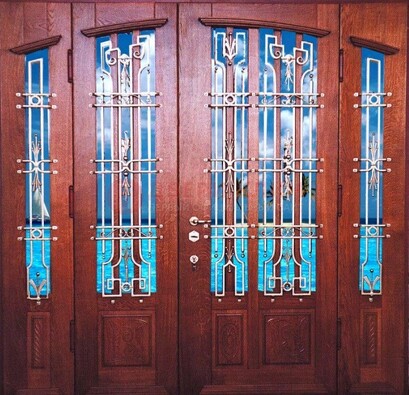 Парадная дверь со вставками из стекла ДПР-55 с шумоизоляцией в Зеленограде
