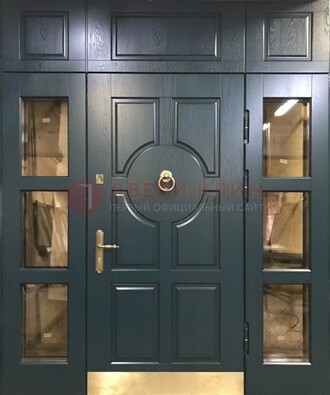 Стальная парадная дверь ДПР-64 со стеклопакетом в Зеленограде