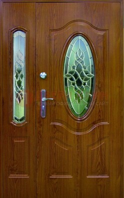Парадная дверь со стеклянными вставками ДПР-73 для дома в Зеленограде