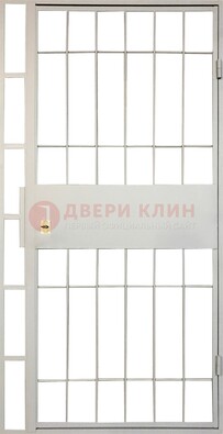 Железная решетчатая дверь в белом цвете ДР-19 в Зеленограде