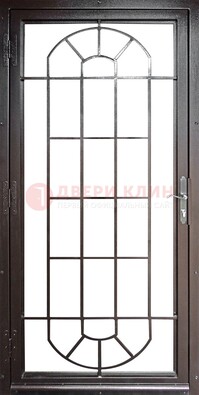 Темная металлическая решетчатая дверь ДР-22 в Зеленограде