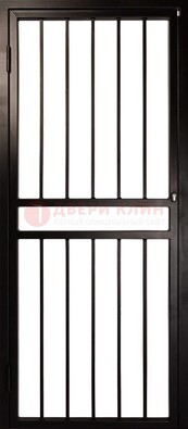 Темная стальная решетчатая дверь для дома ДР-45 в Зеленограде