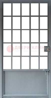 Металлическая решетчатая дверь в сером цвете ДР-7 в Зеленограде