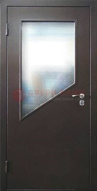 Стальная дверь со стеклом ДС-5 в кирпичный коттедж в Зеленограде
