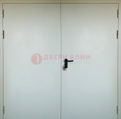 Белая металлическая техническая дверь ДТ-8 в Зеленограде