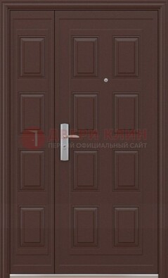 Коричневая железная тамбурная дверь ДТМ-37 в Зеленограде