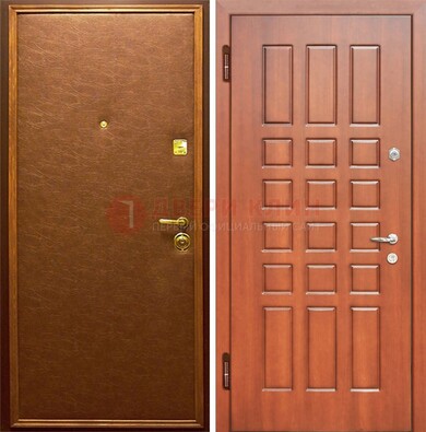 Коричневая входная дверь с винилискожей ДВ-16 в Зеленограде