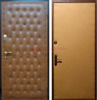 Желтая железная дверь с винилискожей ДВ-2 в Зеленограде