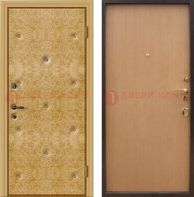 Светлая металлическая дверь с винилискожей ДВ-34 в Зеленограде