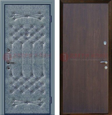 Серая металлическая дверь с винилискожей ДВ-35 в Зеленограде