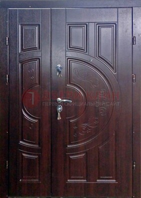 Металлическая филенчатая дверь с виноритом и МДФ Беленый дуб ДВТ-145 в Зеленограде